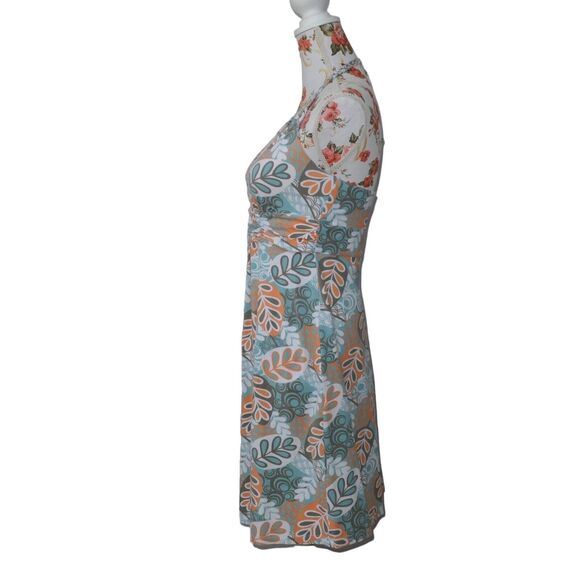 Tommy Bahama Sz S 60s Style Backless Bodycon Geometric Floral Dress Supima EUC - Picture 7 of 14